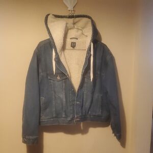 GAP Blue Denim Sherpa Jacket